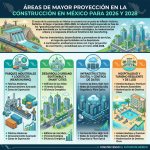 Áreas de mayor proyección en la construcción en México para 2026 y 2028